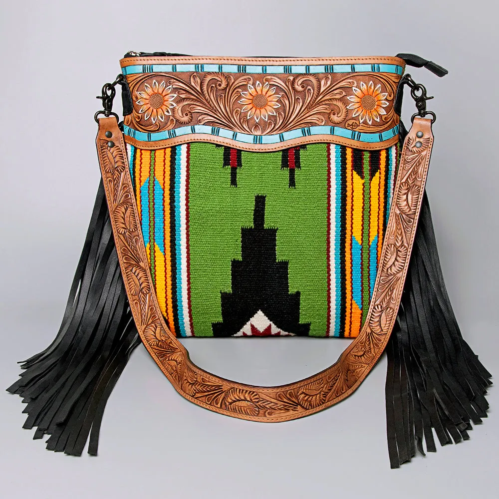 ADBGZ704 American Darling Hand Tooled Saddle Blanket Genuine Leather Women Bag Western Handbag Purse