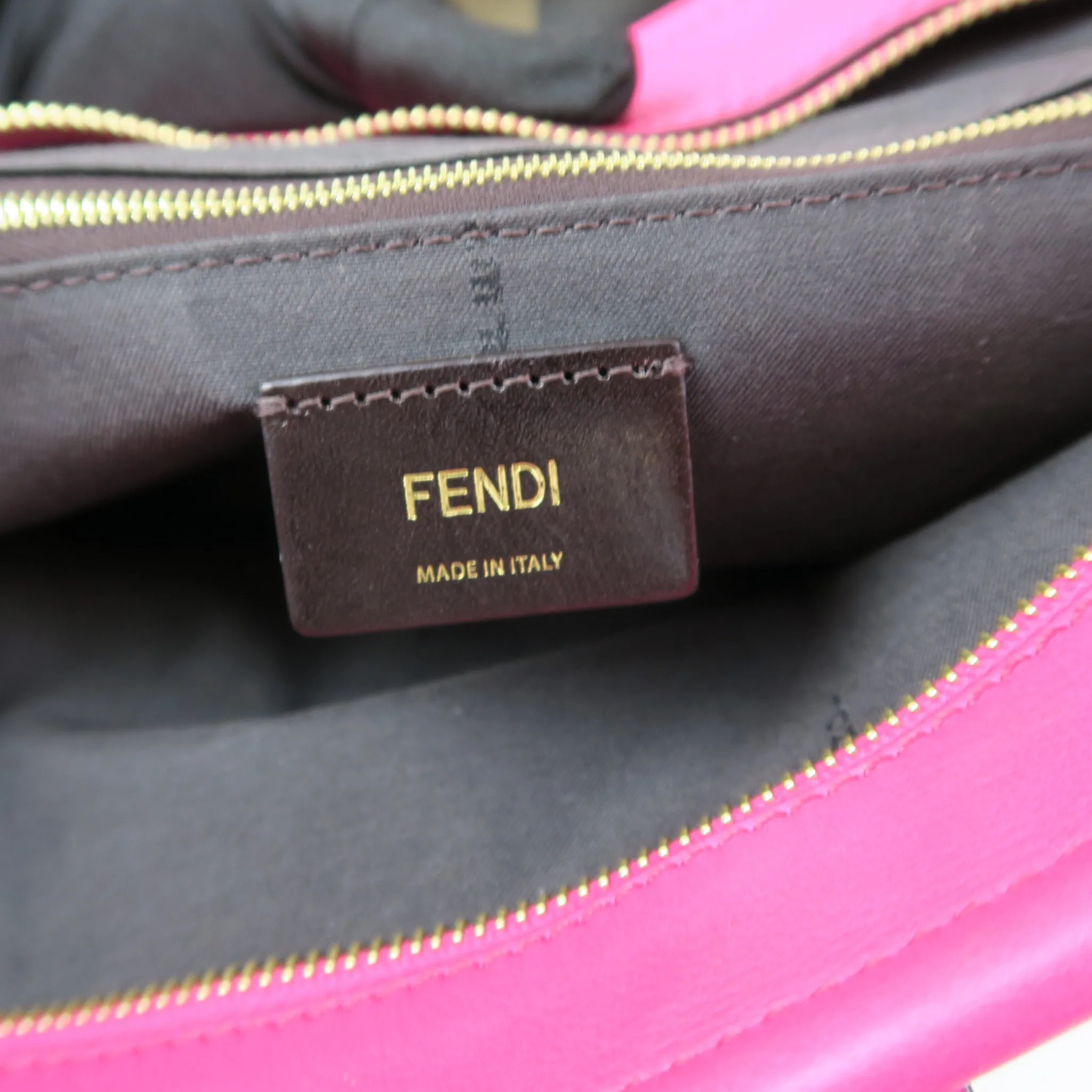 Amarena Leather Tobacco Pequin Striped Canvas