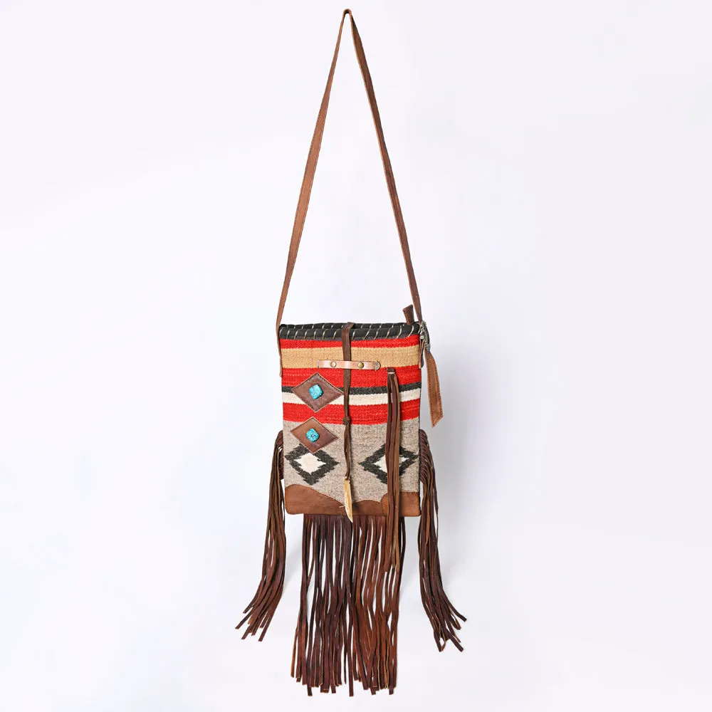 American Darling ADBG1116 Cross Body Ii Saddle Blanket Genuine Leather Women Bag Western Handbag Purse