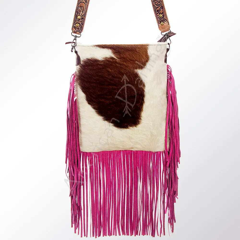 American Darling ADBG730 Large Crossbody Hair-On Genuine Leather Women Bag Western Handbag Purse