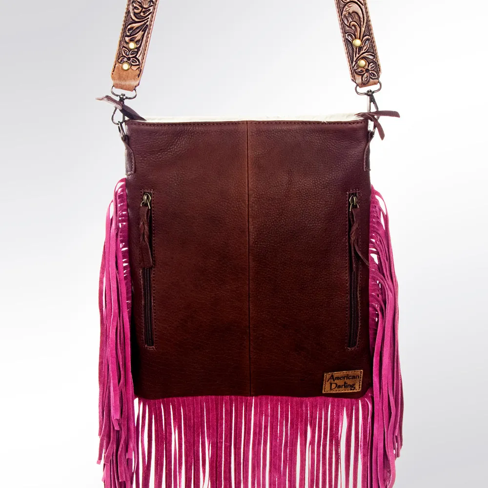 American Darling ADBG730 Large Crossbody Hair-On Genuine Leather Women Bag Western Handbag Purse