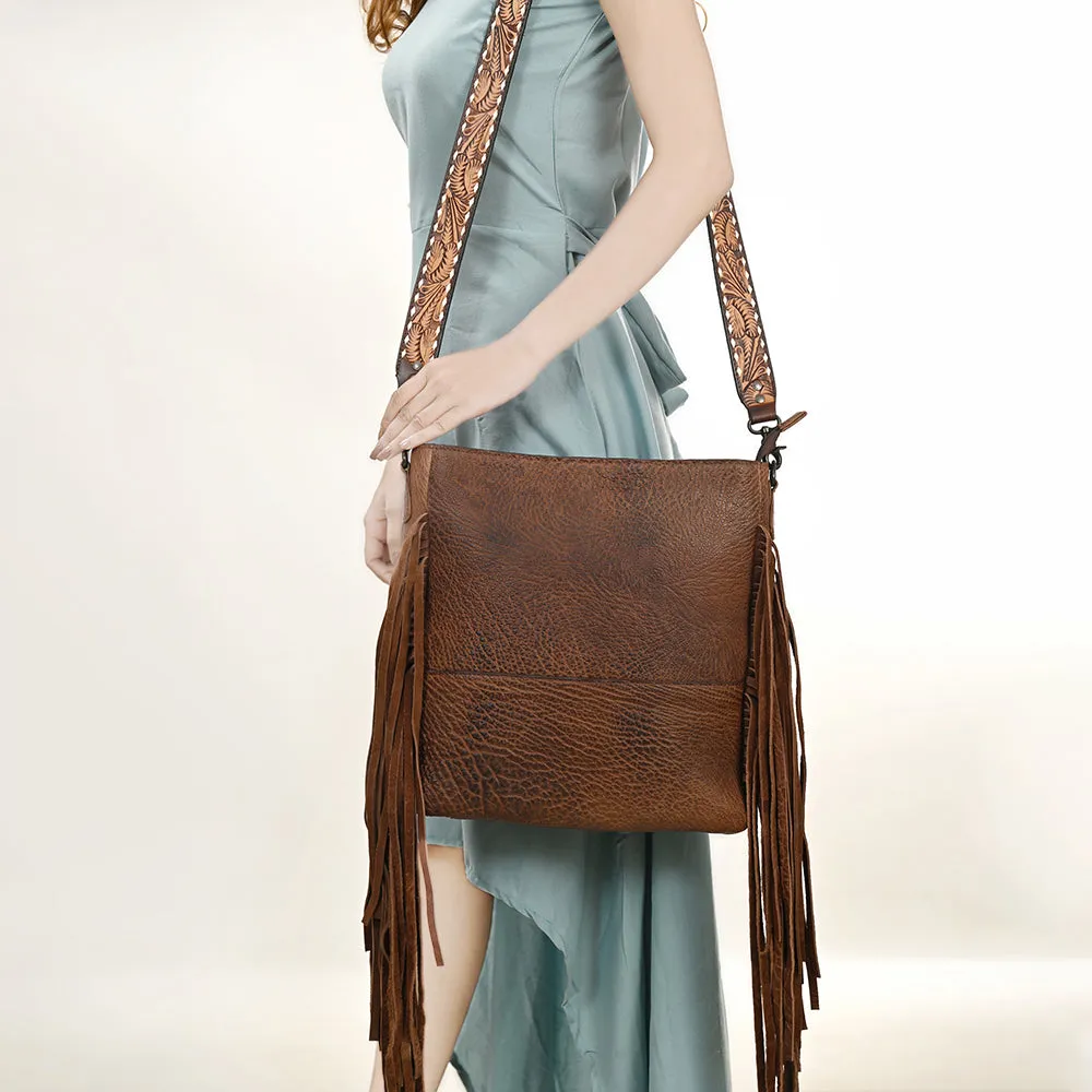 American Darling ADBGZ256B Crossbody Genuine Leather Women Bag Western Handbag Purse