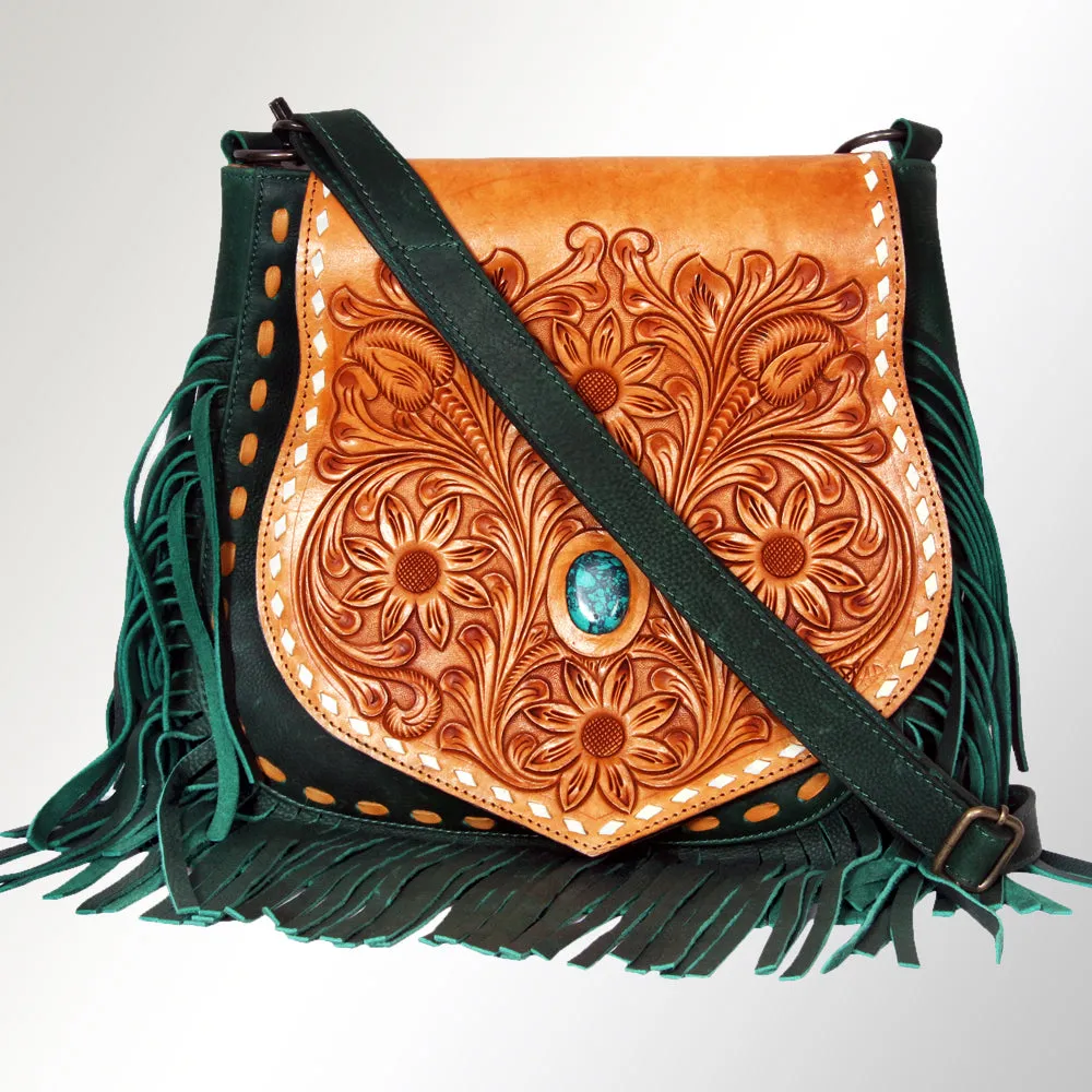 American Darling ADBGZ483 Crossbody Hand Tooled Genuine Leather Women Bag Western Handbag Purse