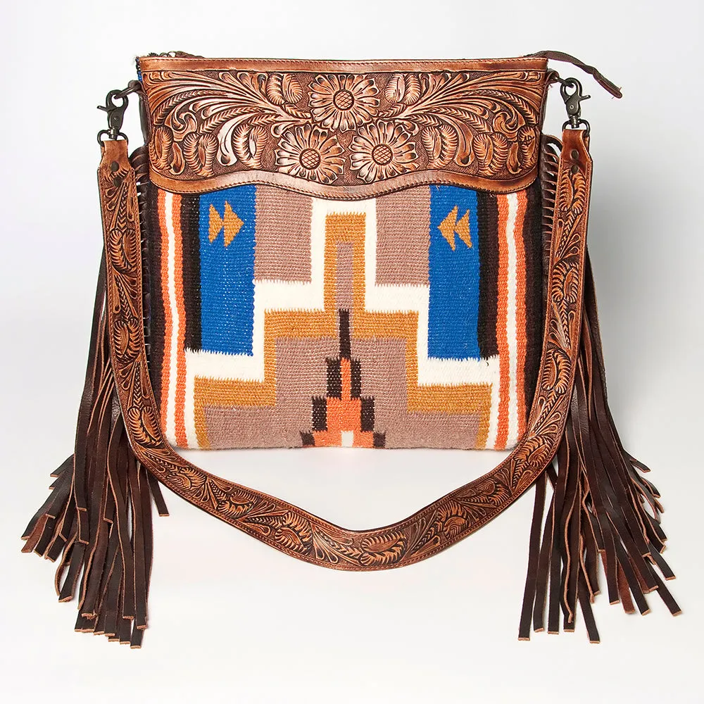 American Darling ADBGZ568A Signature Crossbody Hand Tooled Saddle Blanket Genuine Leather women bag western handbag purse