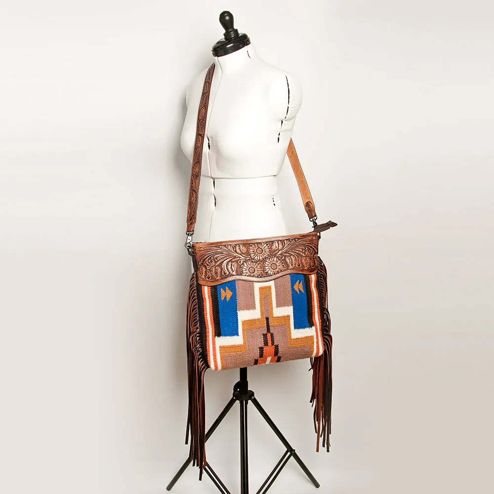American Darling ADBGZ568A Signature Crossbody Hand Tooled Saddle Blanket Genuine Leather women bag western handbag purse