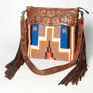 American Darling ADBGZ568A Signature Crossbody Hand Tooled Saddle Blanket Genuine Leather women bag western handbag purse