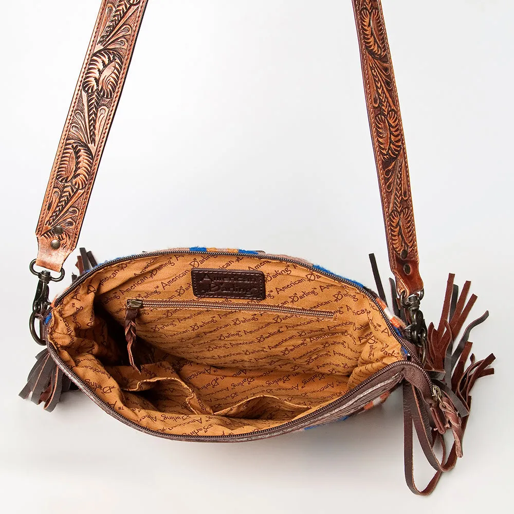American Darling ADBGZ568A Signature Crossbody Hand Tooled Saddle Blanket Genuine Leather women bag western handbag purse