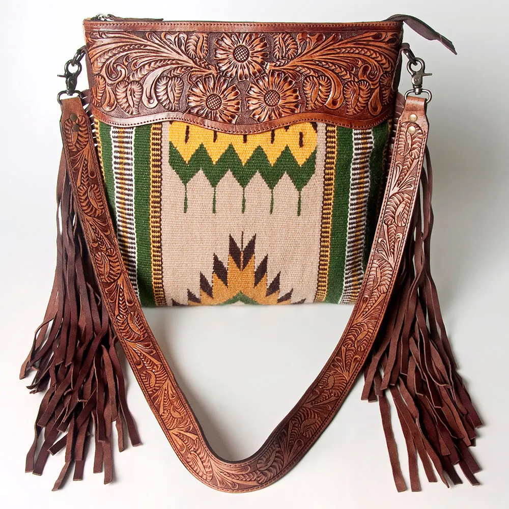 American Darling ADBGZ575 Signature Crossbody Hand Tooled Saddle Blanket Genuine Leather women bag western handbag purse
