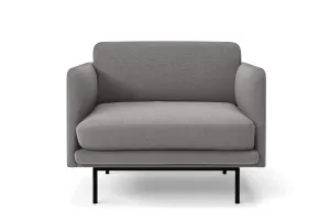 Ancona Armchair Grey Linen Fabric