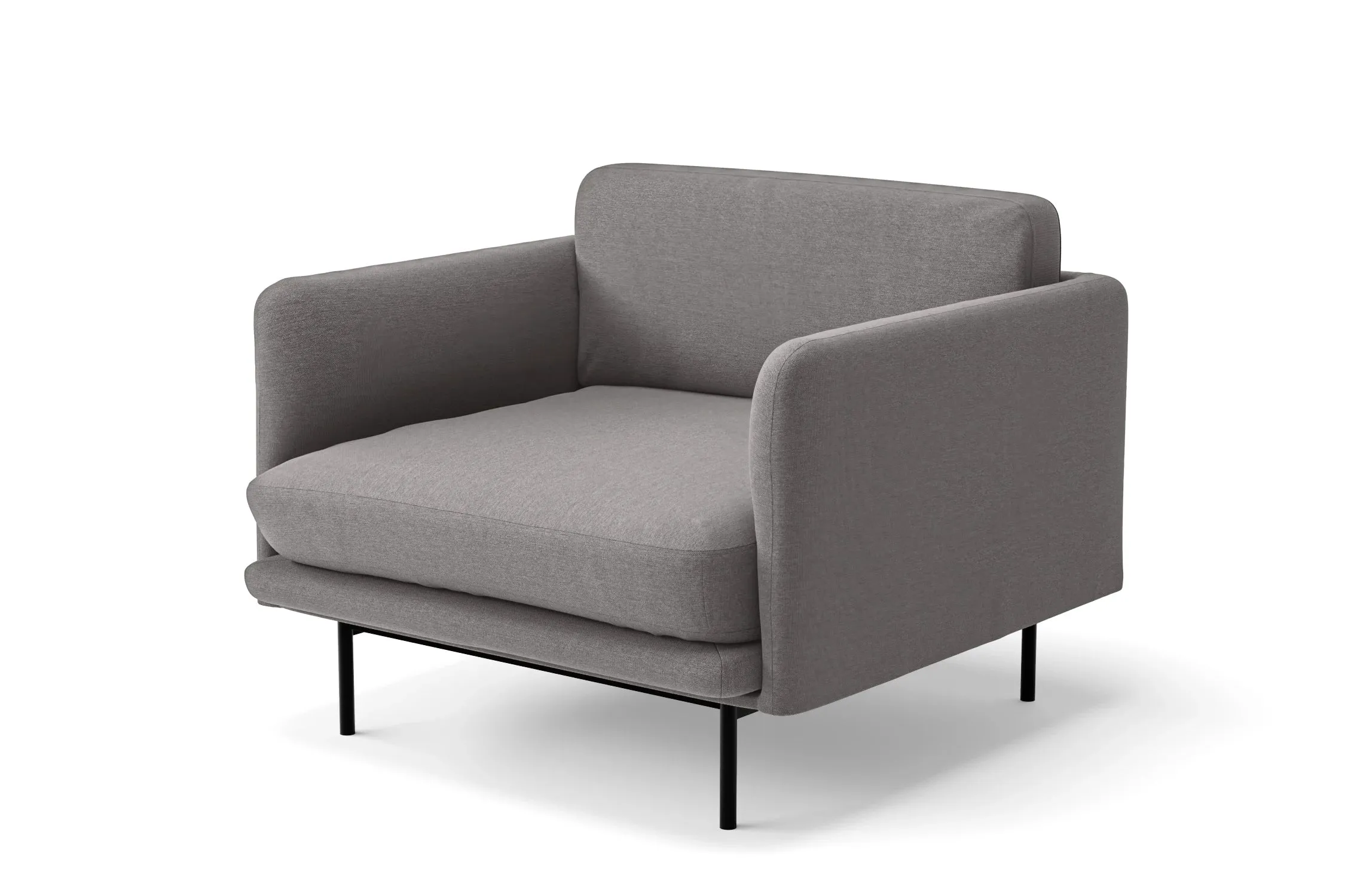 Ancona Armchair Grey Linen Fabric