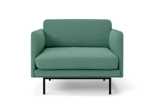 Ancona Armchair Mint Green Linen Fabric