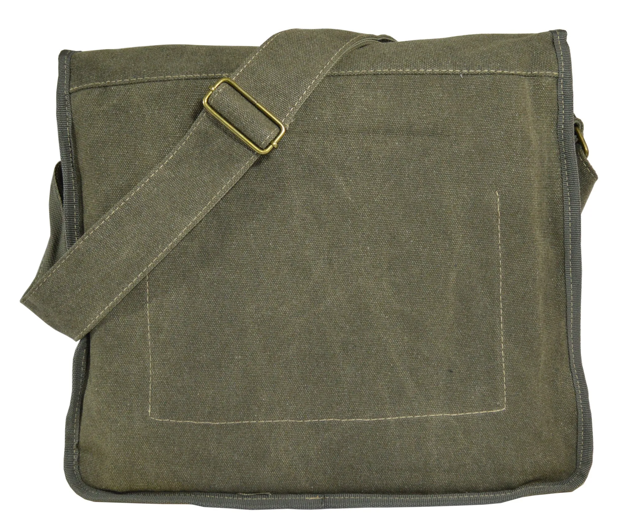 Army Green Canvas Heavyweight Messenger Bag