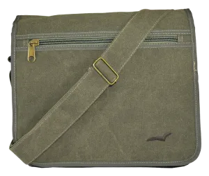 Army Green Canvas Heavyweight Messenger Bag