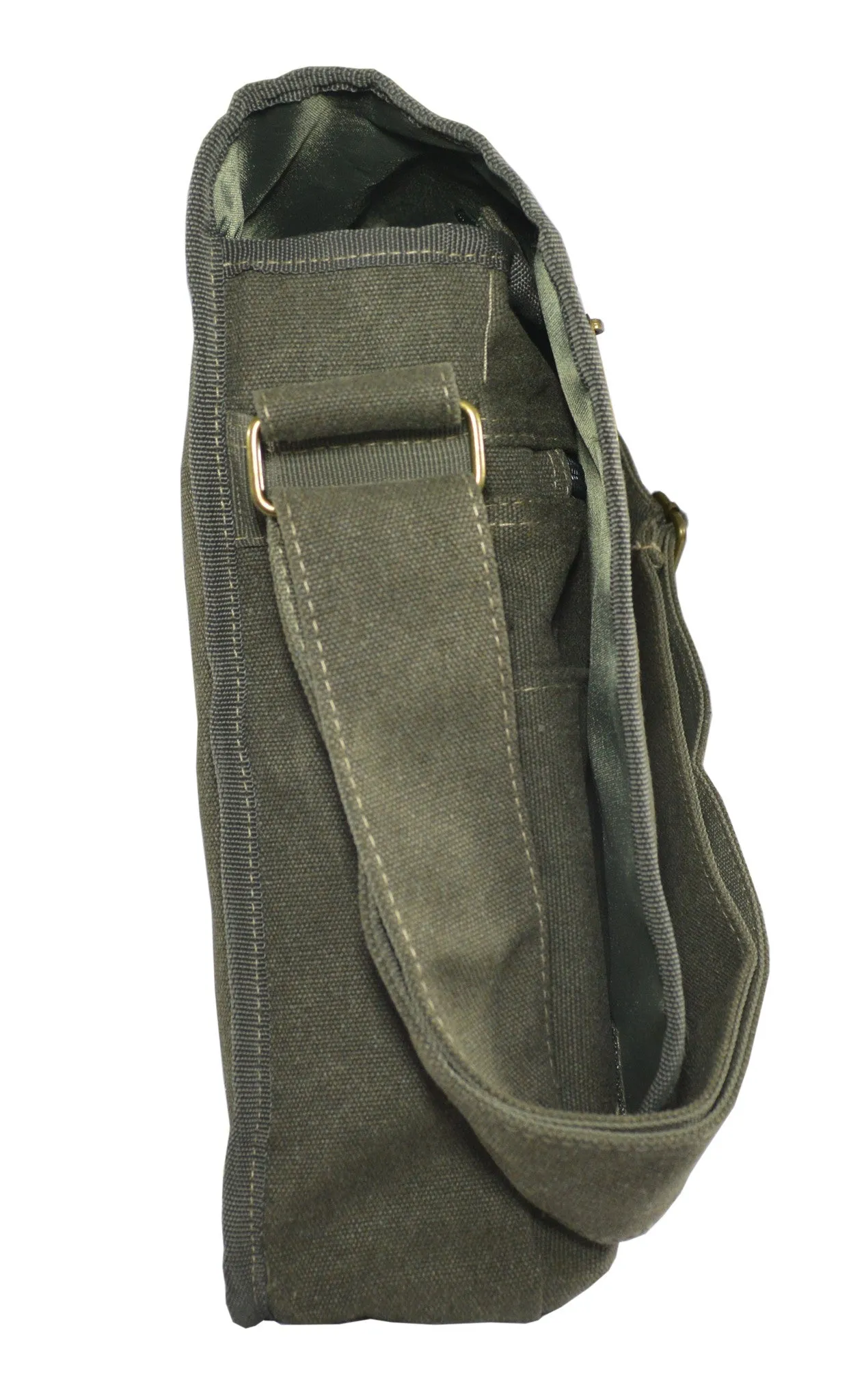 Army Green Canvas Heavyweight Messenger Bag