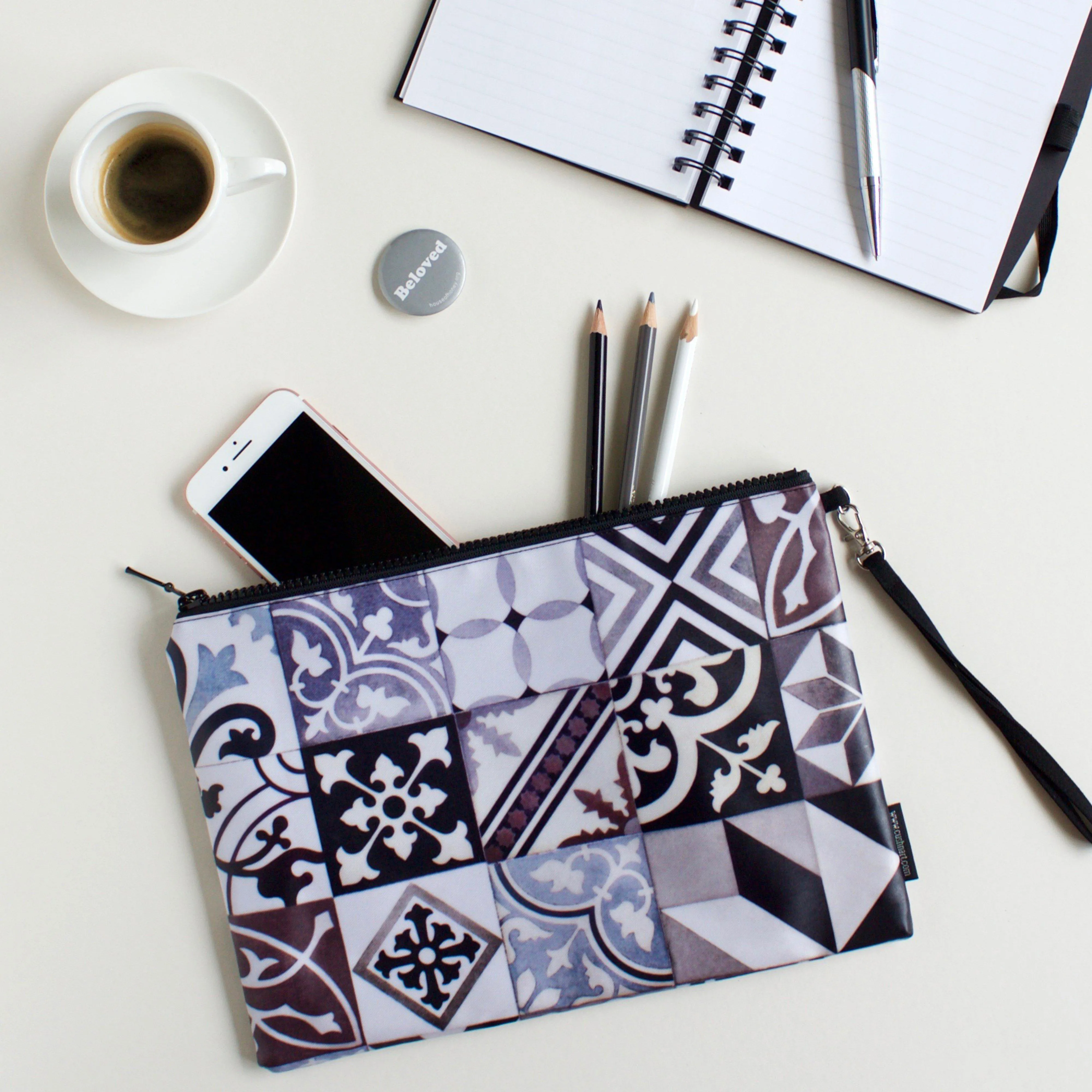 Art Deco Black Clutch