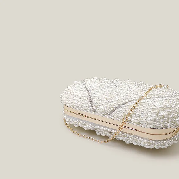Banquet High-End Pearl Evening Bridal Clutch Bag