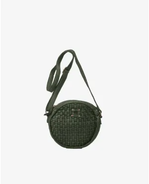 Biba Leather Braided Round Cross Body Bag
