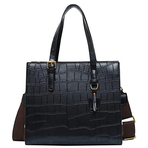 Black Designer Pu Leather Handbag For Women