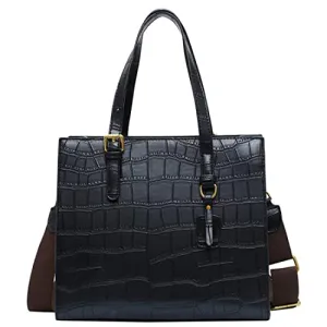 Black Designer Pu Leather Handbag For Women