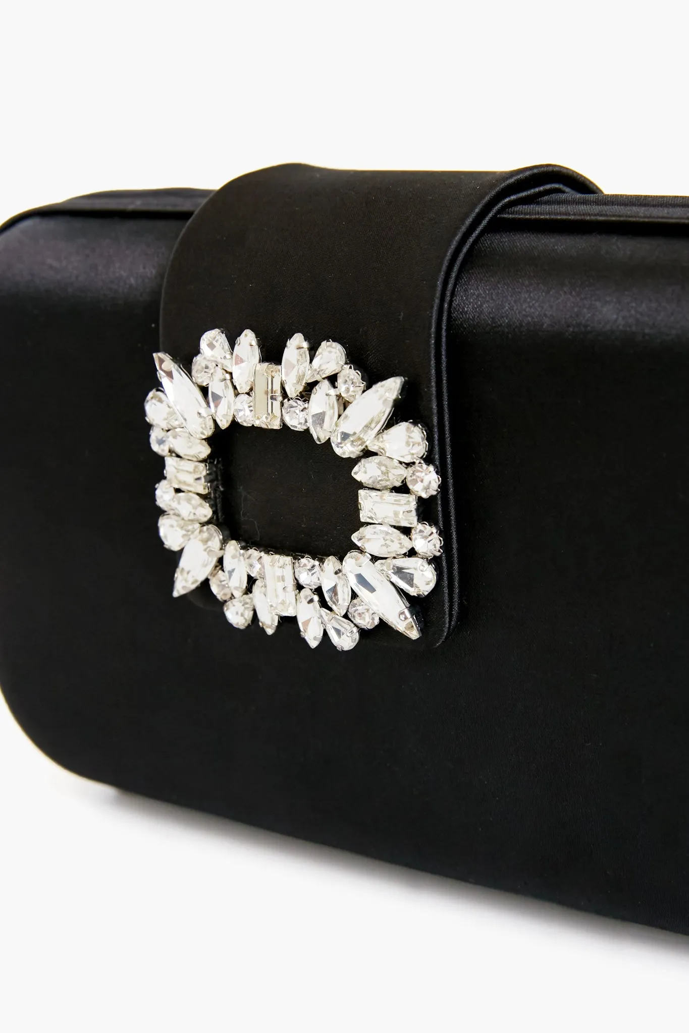 Black Emmy Crystal Trim Clutch