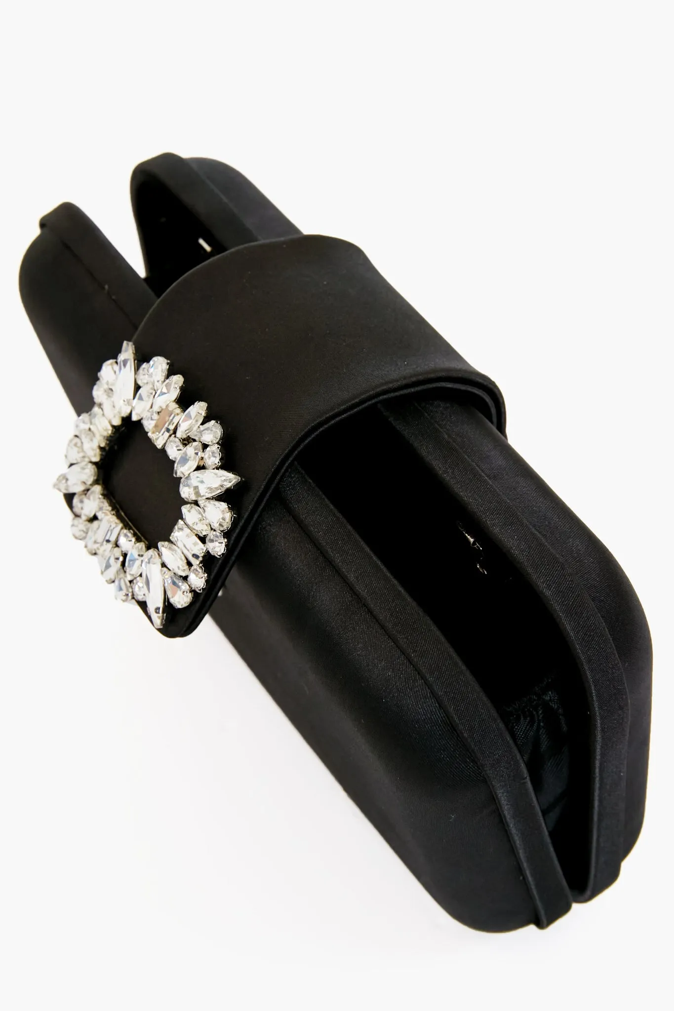 Black Emmy Crystal Trim Clutch