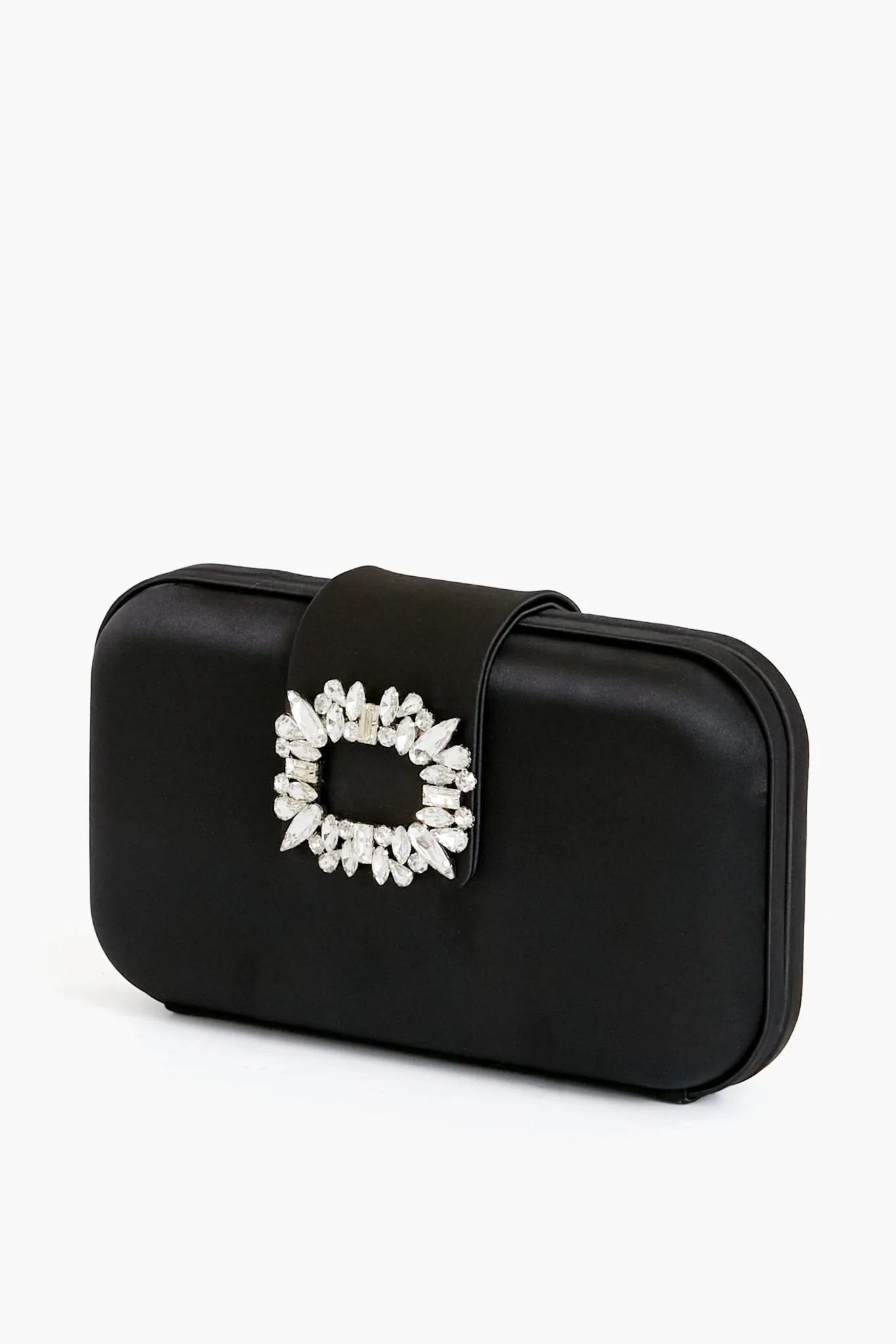 Black Emmy Crystal Trim Clutch