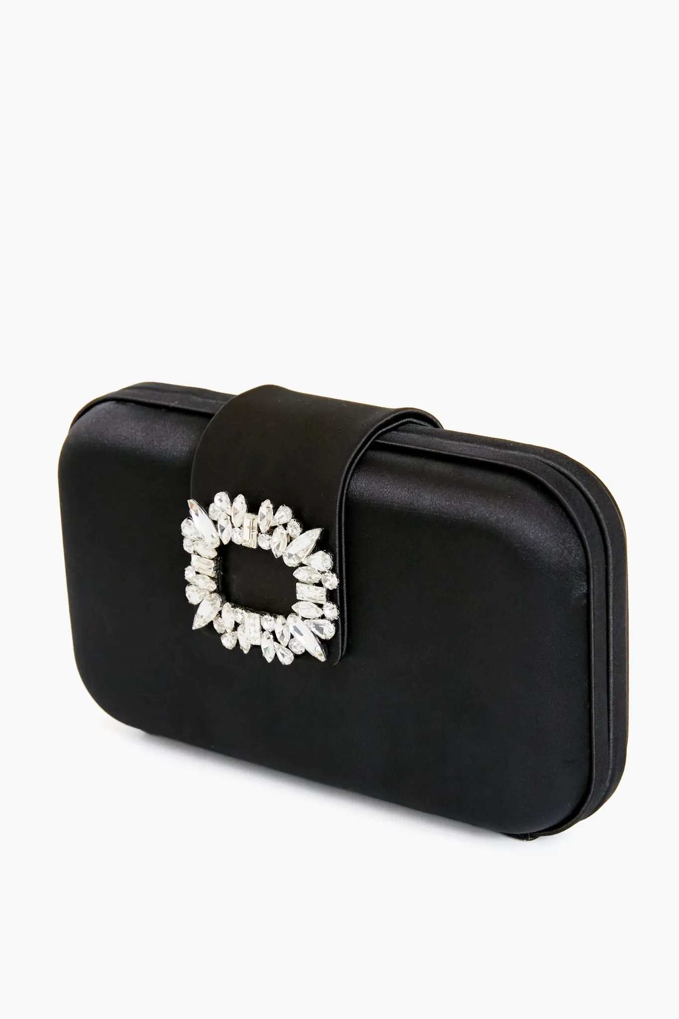 Black Emmy Crystal Trim Clutch
