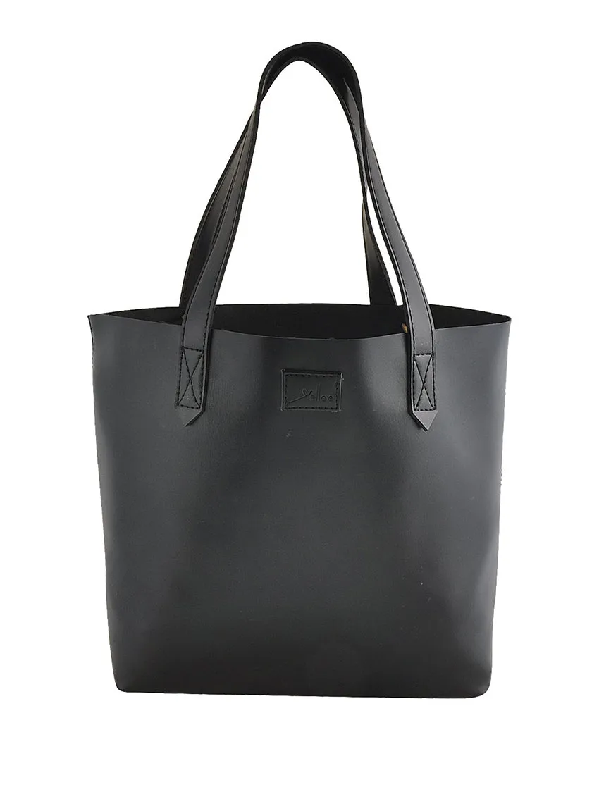 Black shoulder Tote Bag in Bag