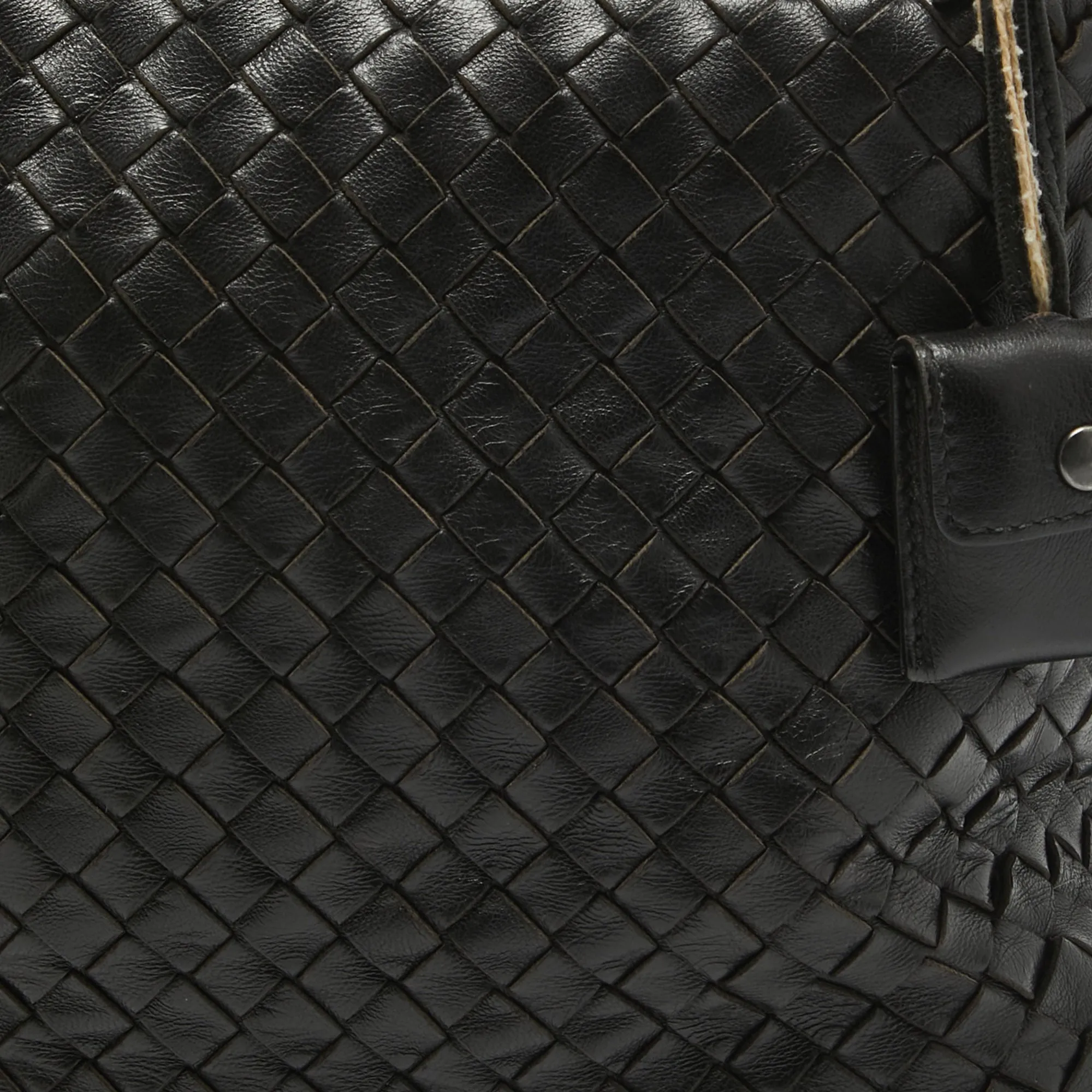 BOTTEGA VENETA Dark Choco Brown Intrecciato Leather Cube Shoulder Bag