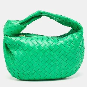 BOTTEGA VENETA Green Intrecciato Leather Teen Jodie Hobo