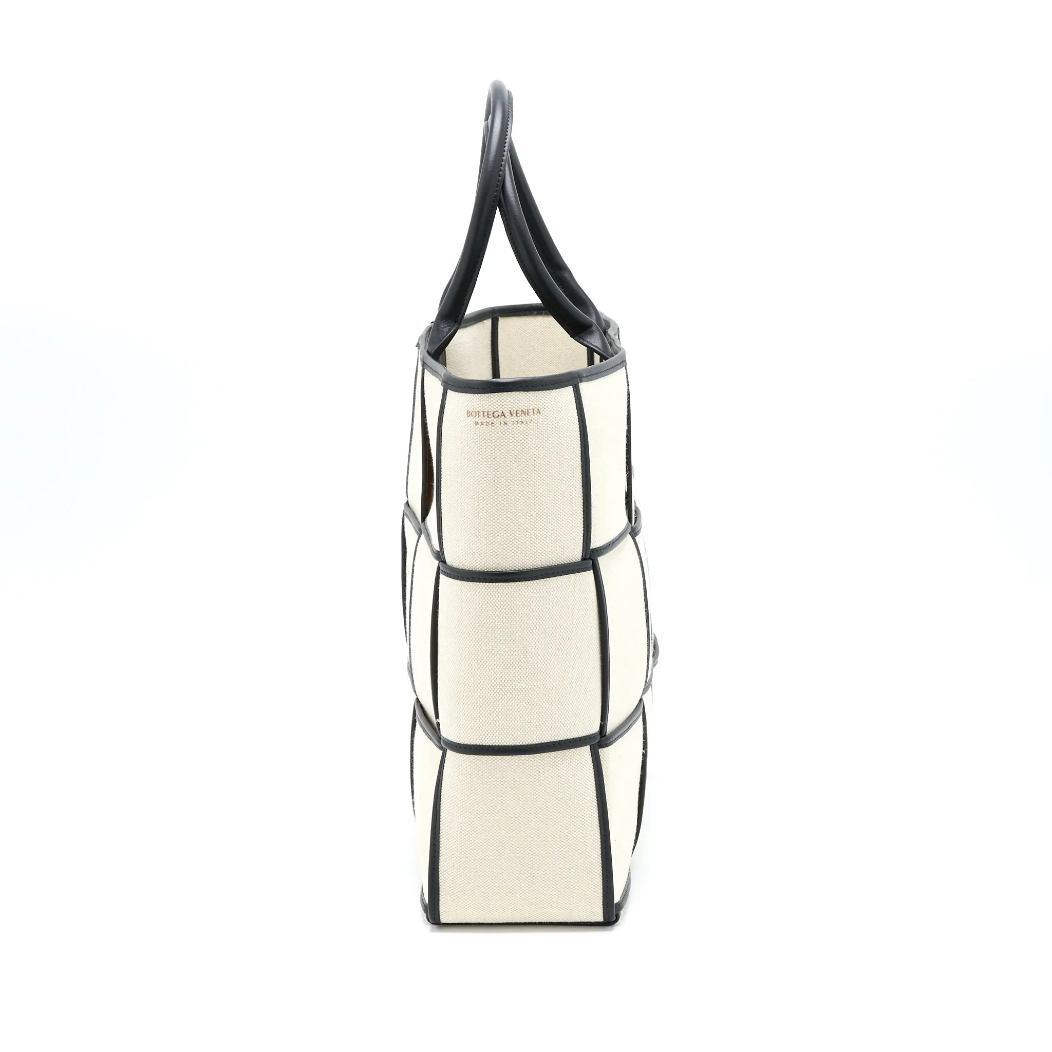 Bottega Veneta Large Arco Tote Canvas Natural / Black
