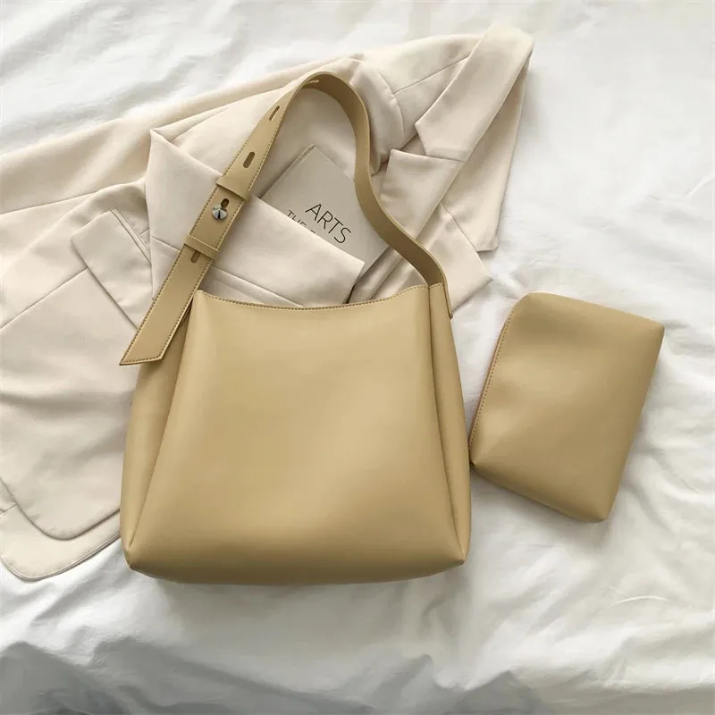 Boutique Fashion Faux Leather Tote Bag Large Capacity Shoulder Side Bag Handbags and Purses