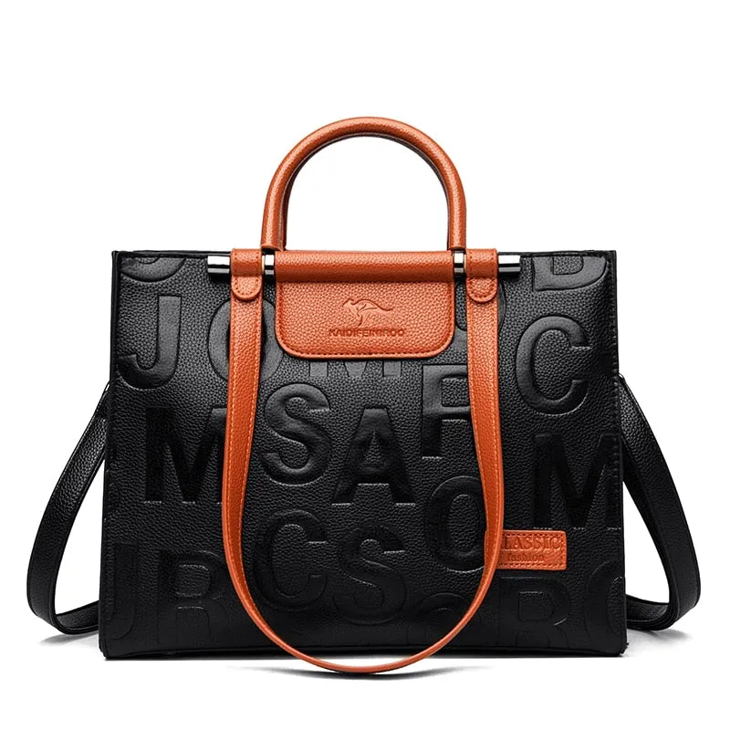 Brand Luxury Designer Shoulder Bags 2023 New Women Large Capacity Vintage Tote Bags Women Soft Leather Messenger Handbags