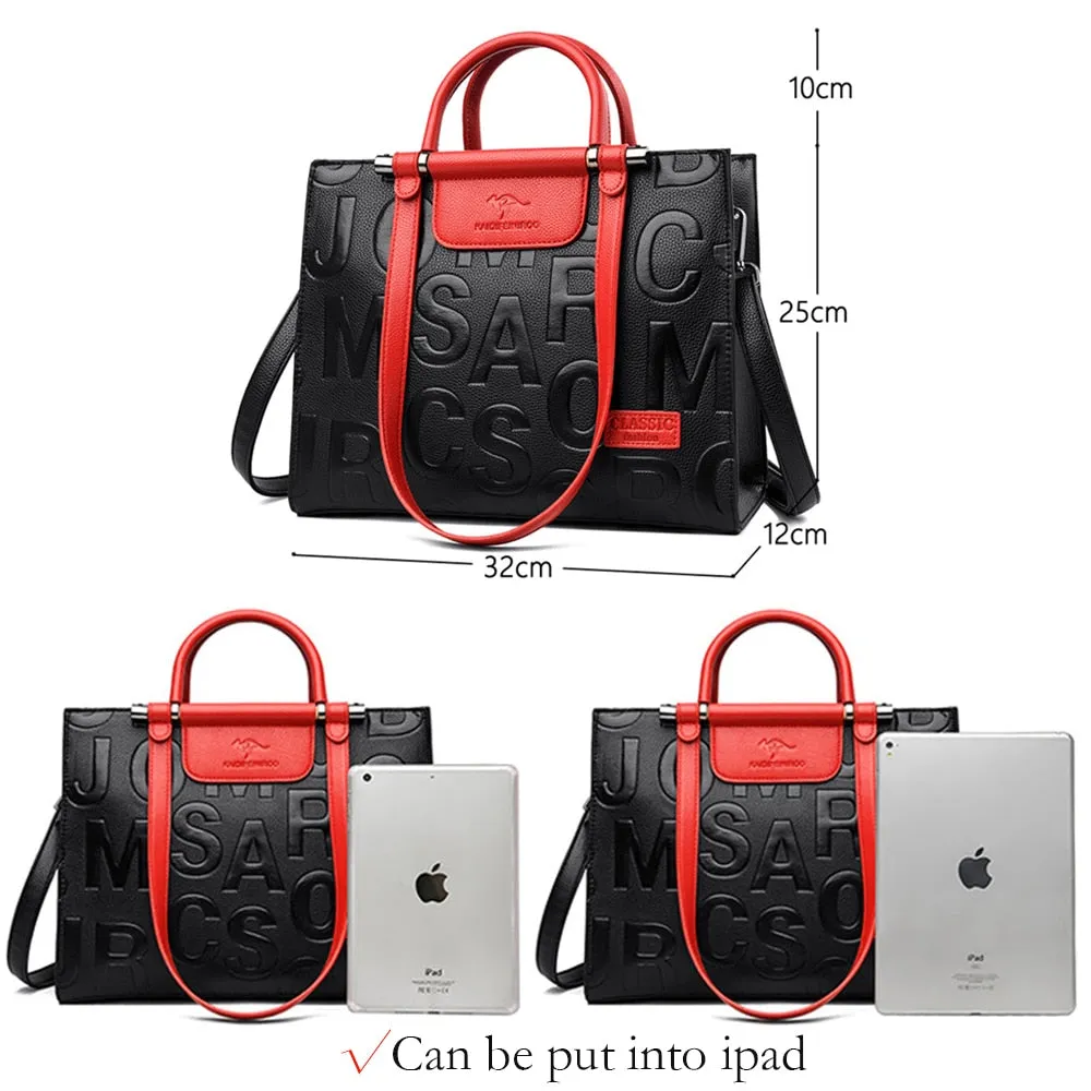 Brand Luxury Designer Shoulder Bags 2023 New Women Large Capacity Vintage Tote Bags Women Soft Leather Messenger Handbags