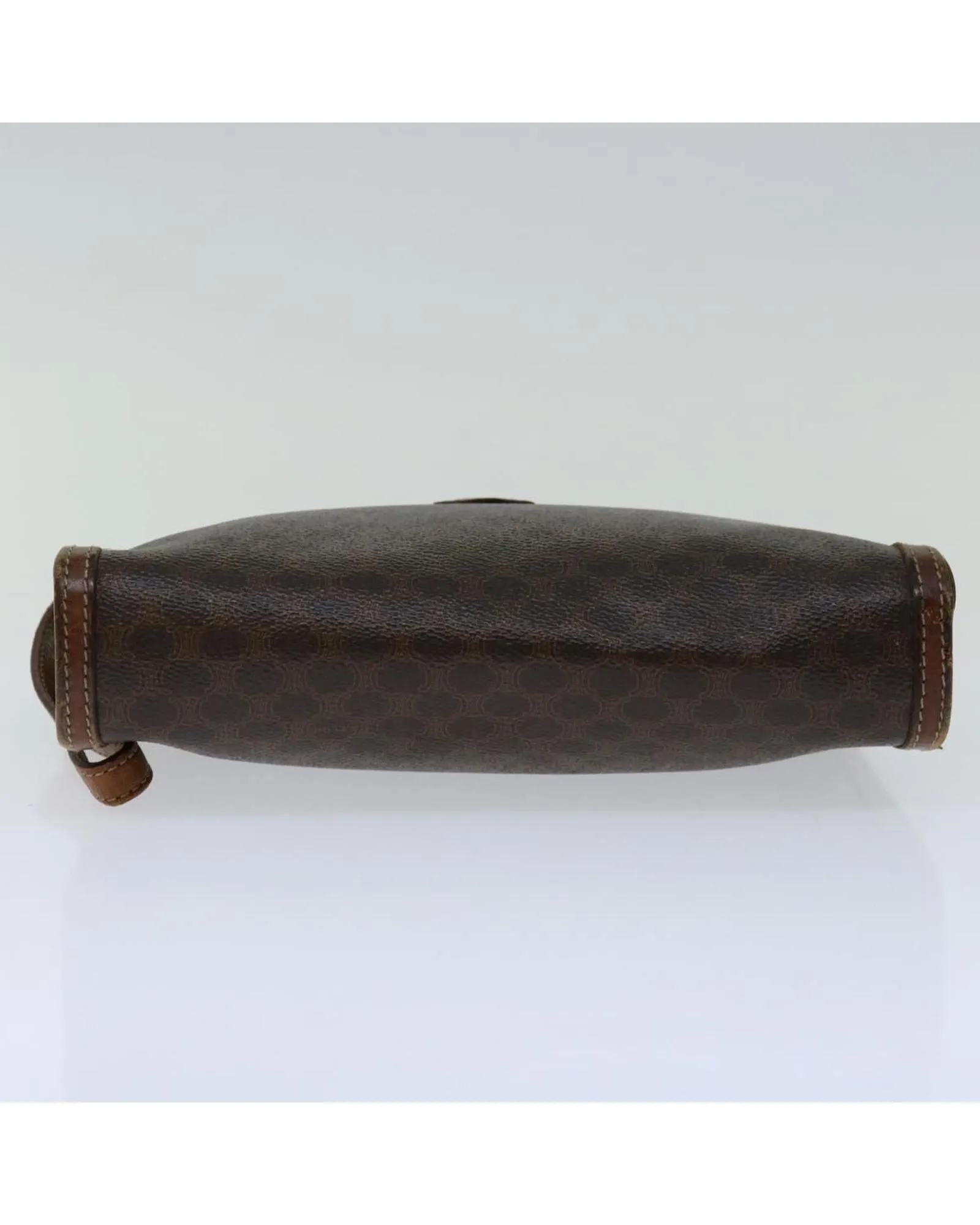 Canvas Clutch Bag with Brown PVC Leather by CELINE