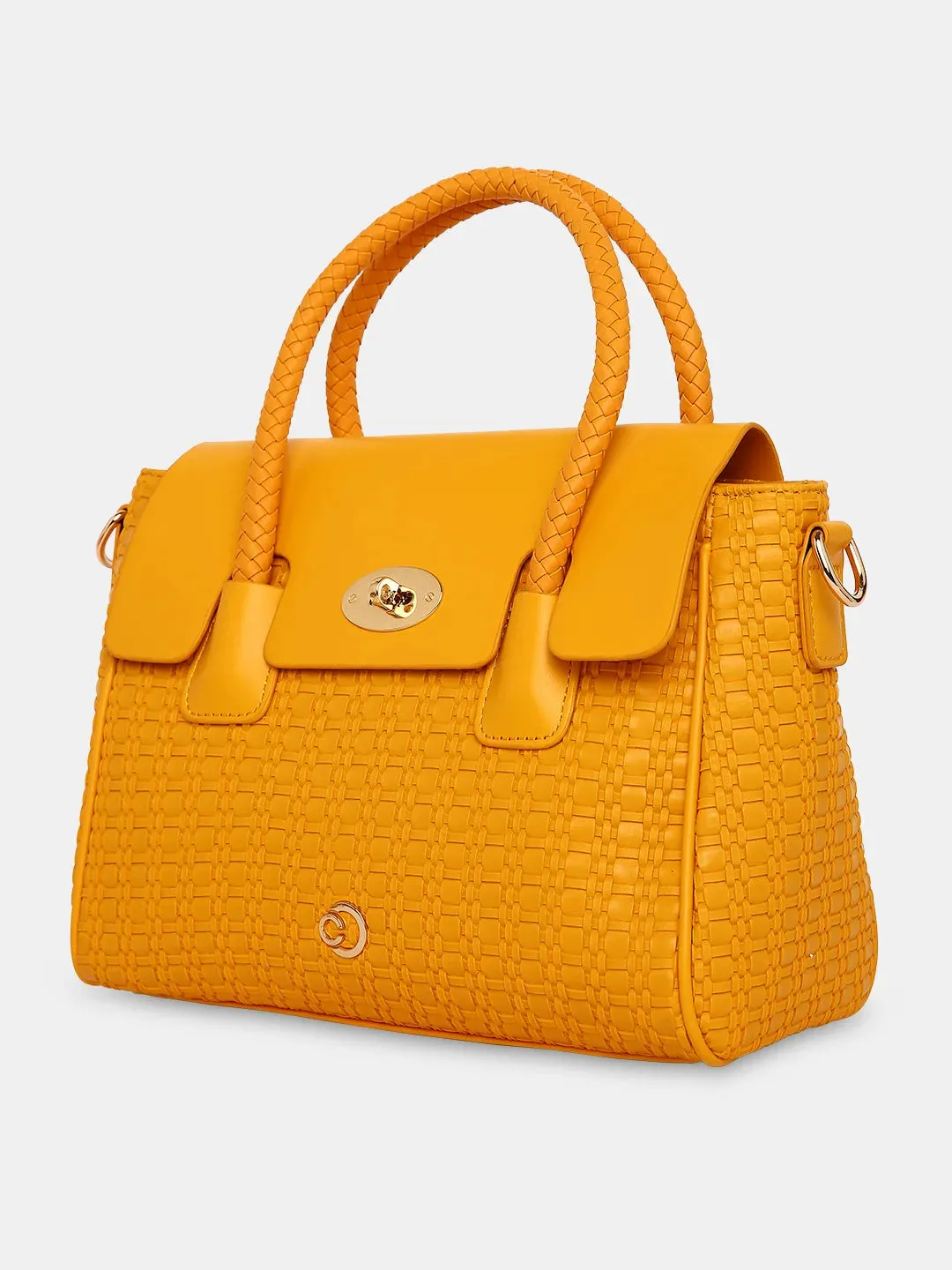 Caprese Andrea Tote Medium Office Handbag Yellow