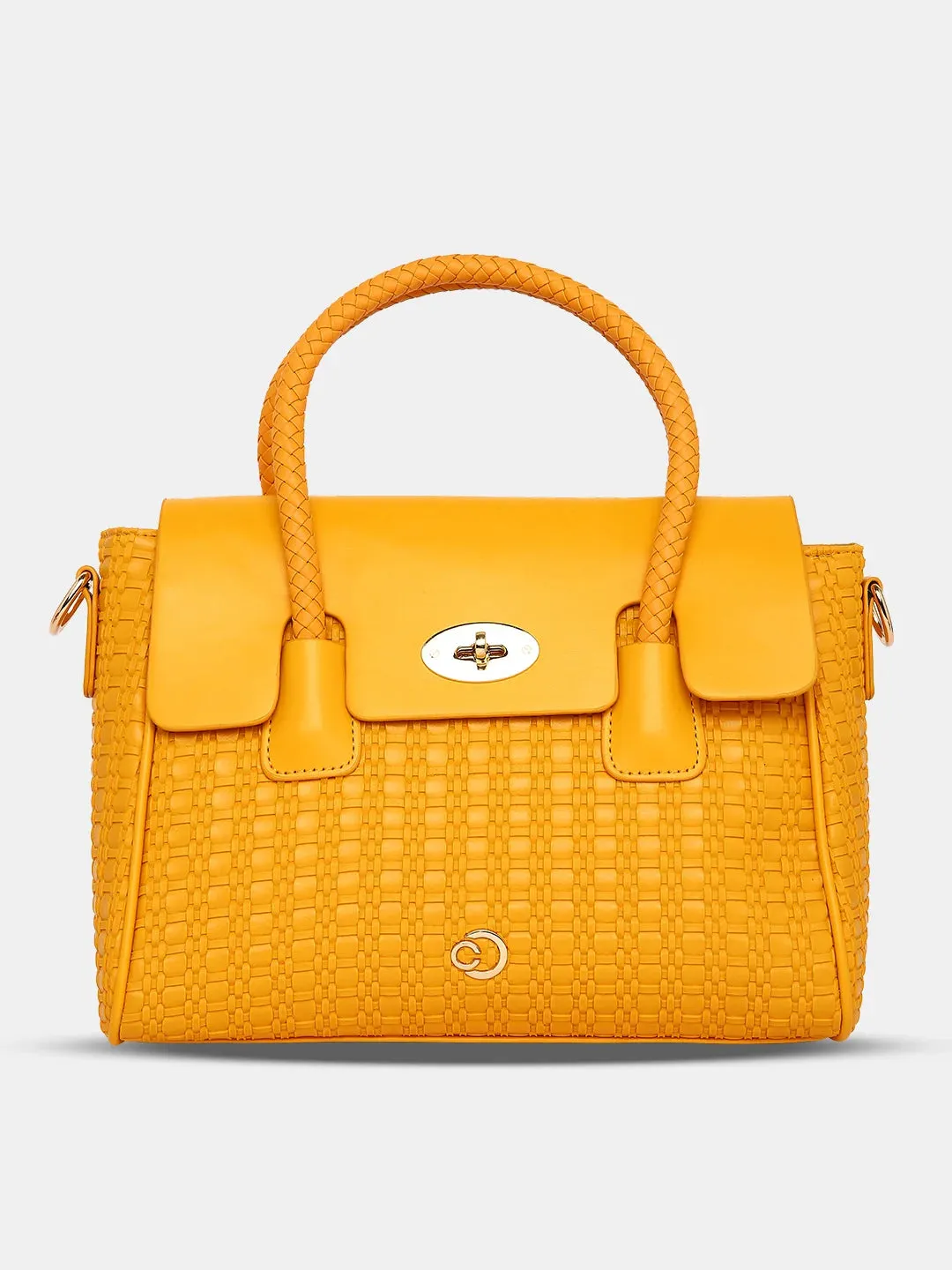 Caprese Andrea Tote Medium Office Handbag Yellow
