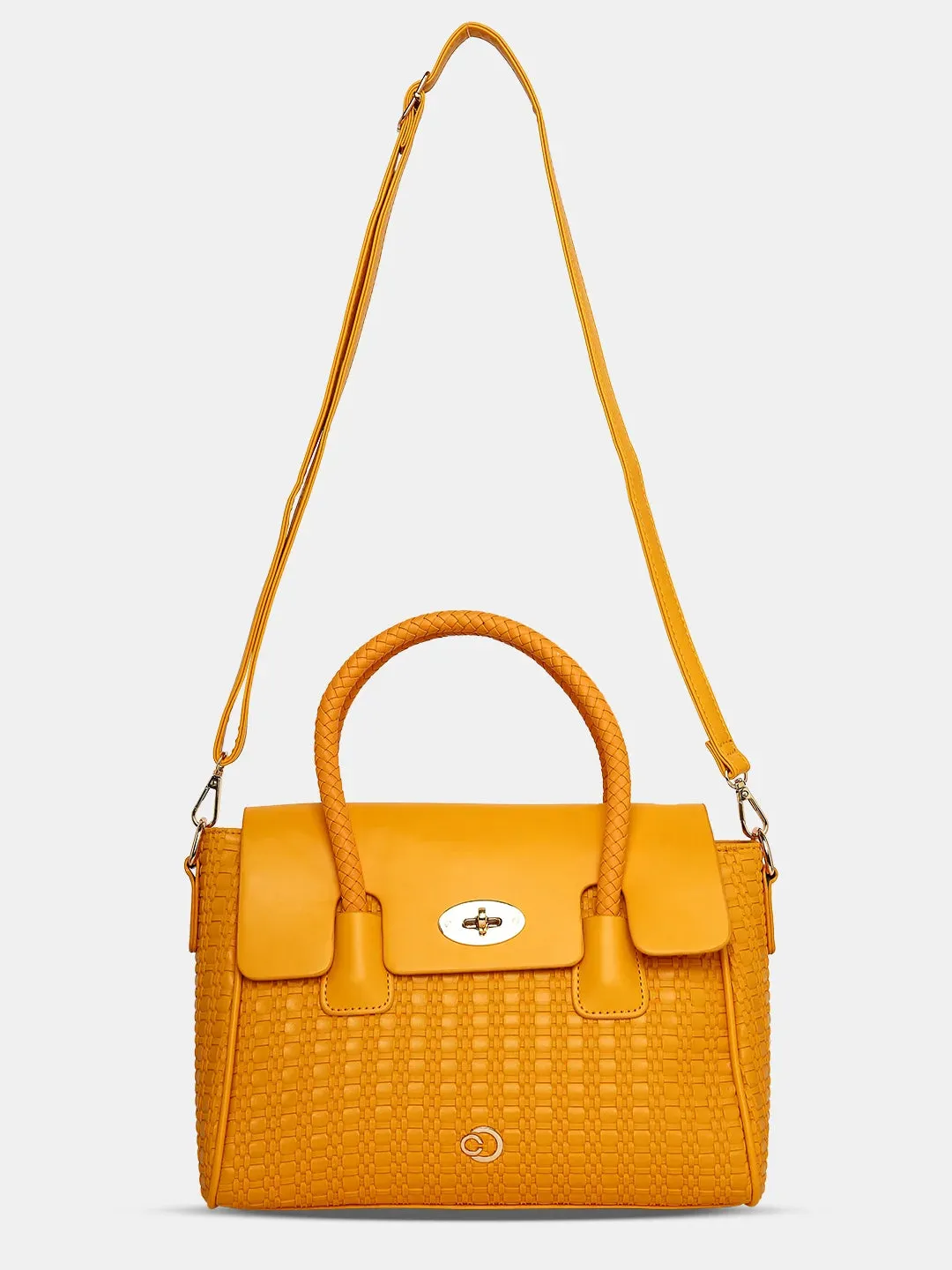 Caprese Andrea Tote Medium Office Handbag Yellow
