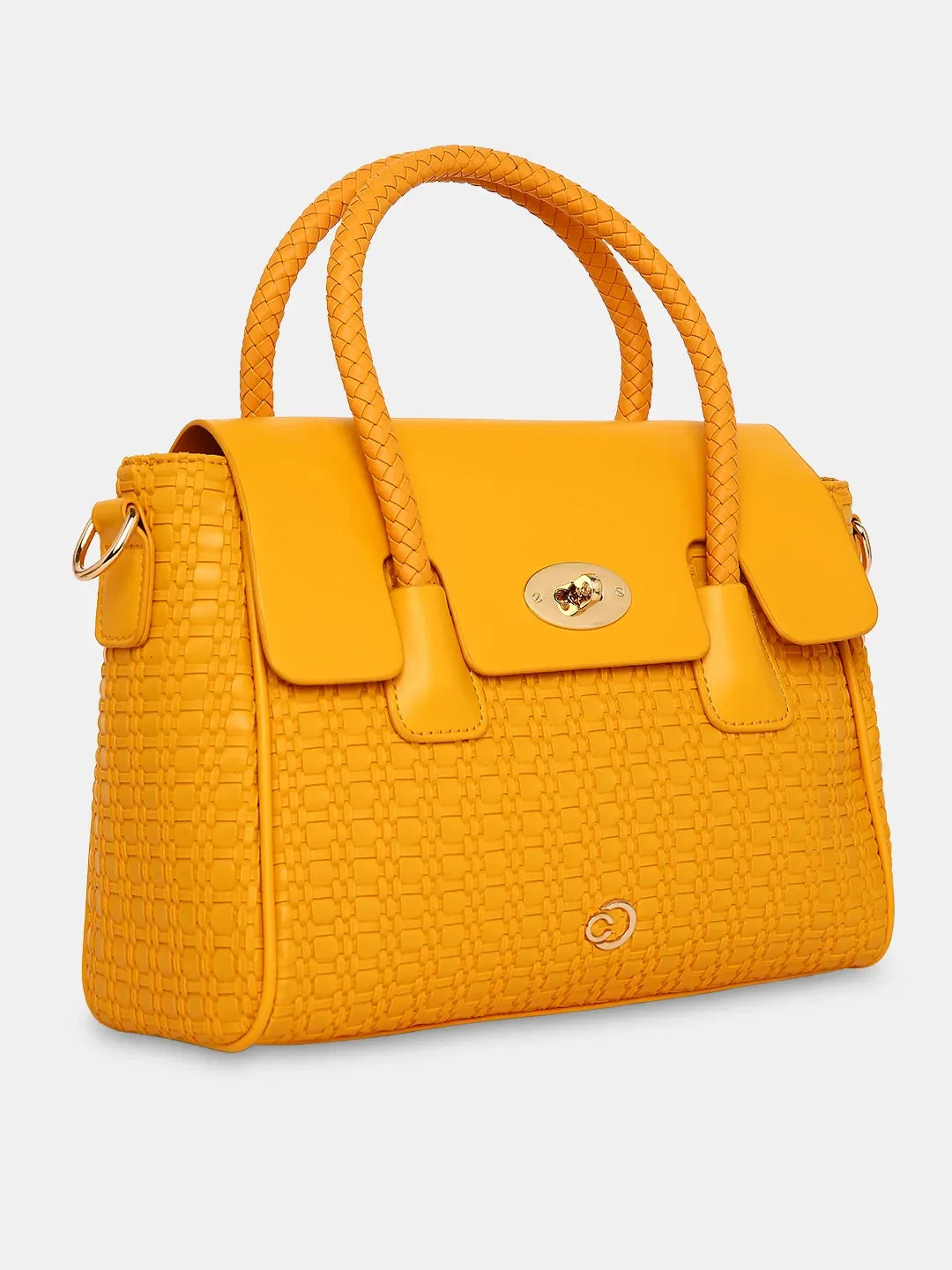 Caprese Andrea Tote Medium Office Handbag Yellow