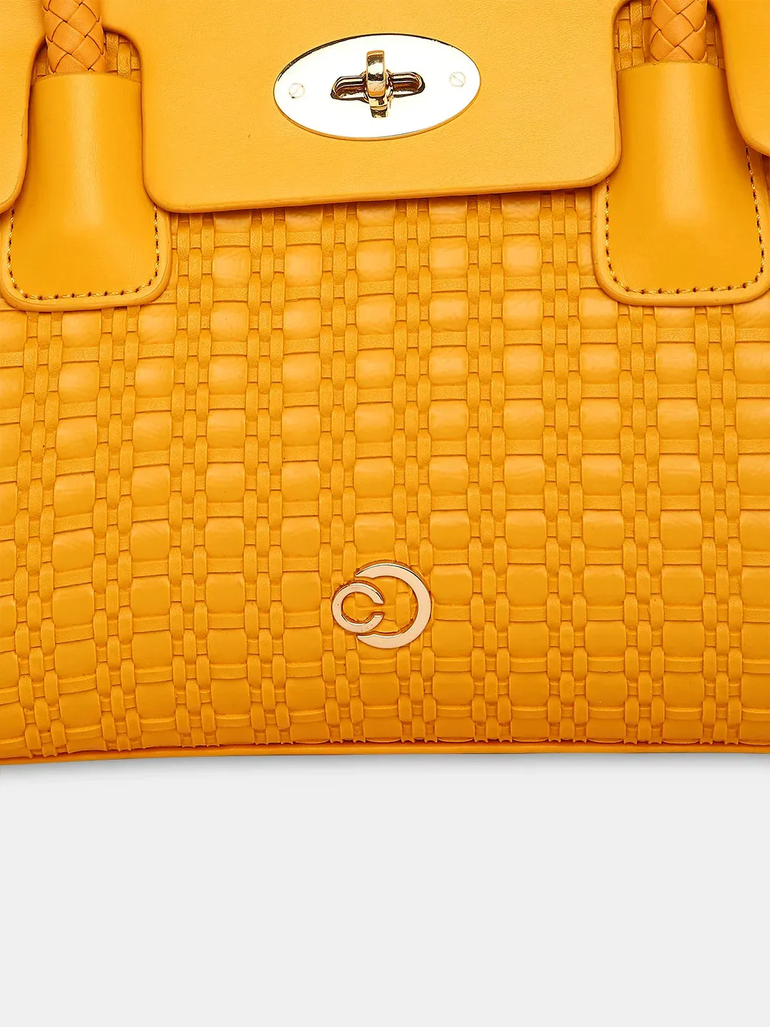 Caprese Andrea Tote Medium Office Handbag Yellow