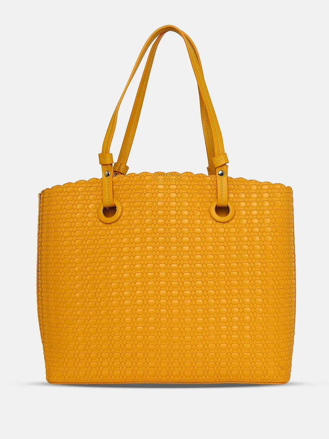 Caprese Andrea Tote Small Office Handbag Yellow
