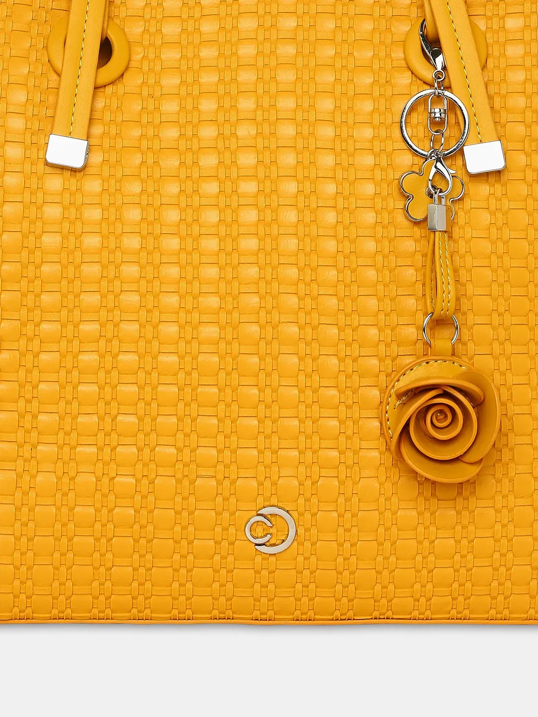 Caprese Andrea Tote Small Office Handbag Yellow