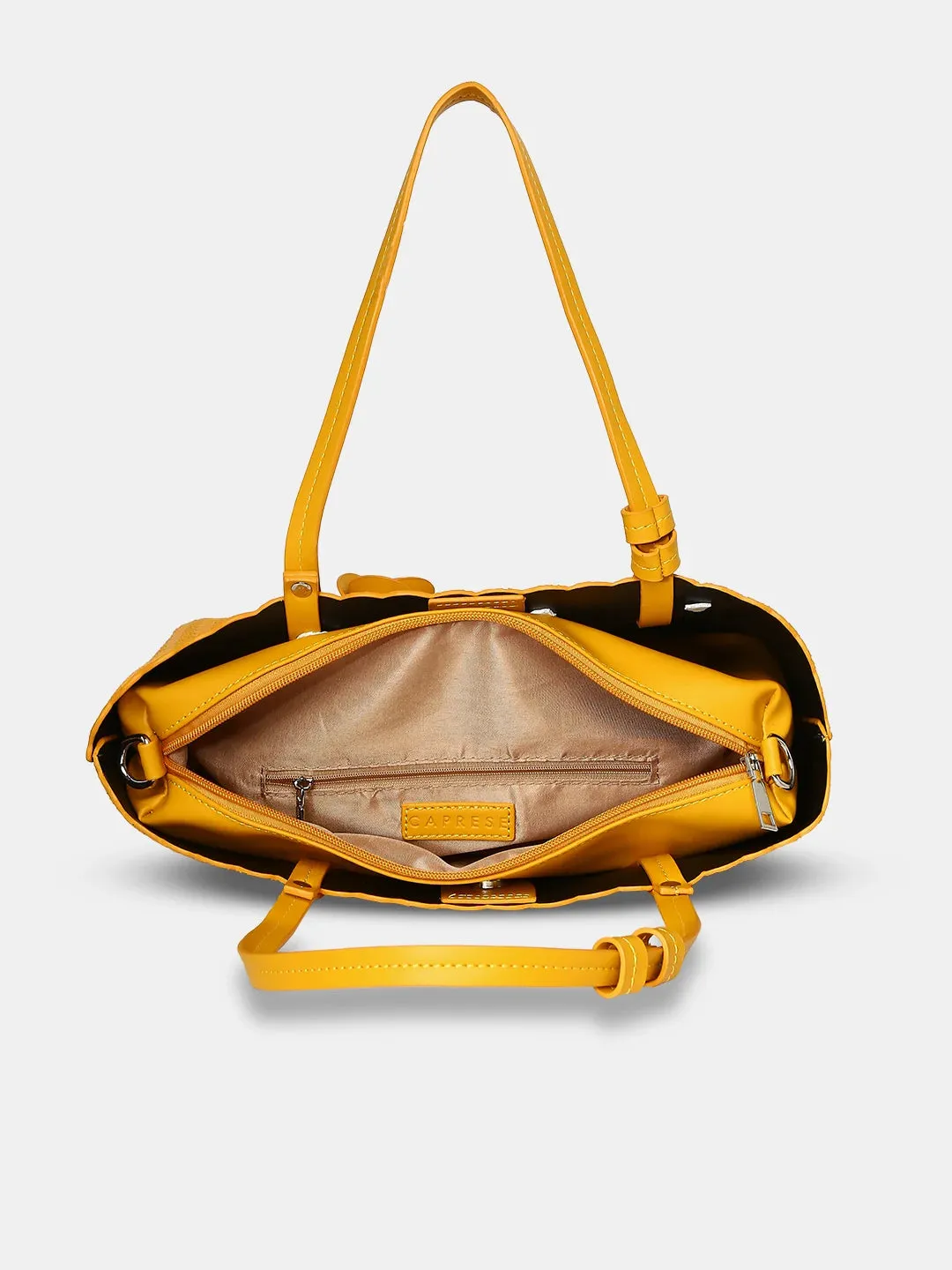 Caprese Andrea Tote Small Office Handbag Yellow