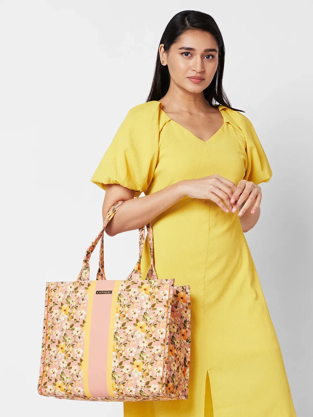 Caprese Orchid Tote  X Large Yellow