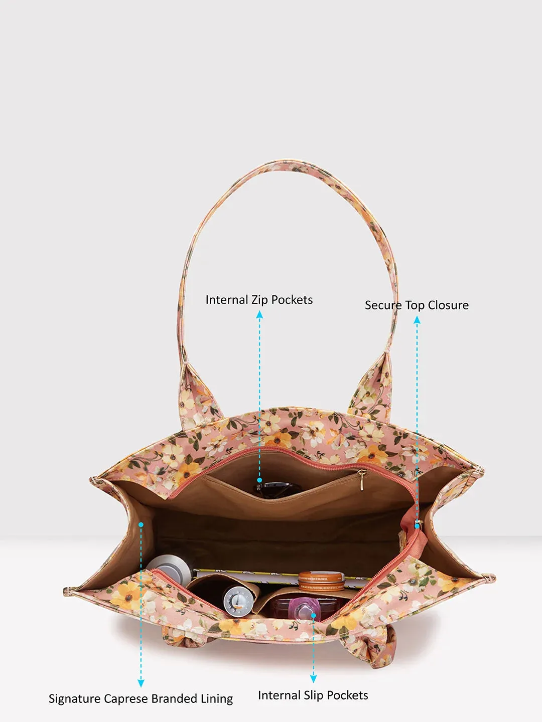 Caprese Orchid Tote  X Large Yellow