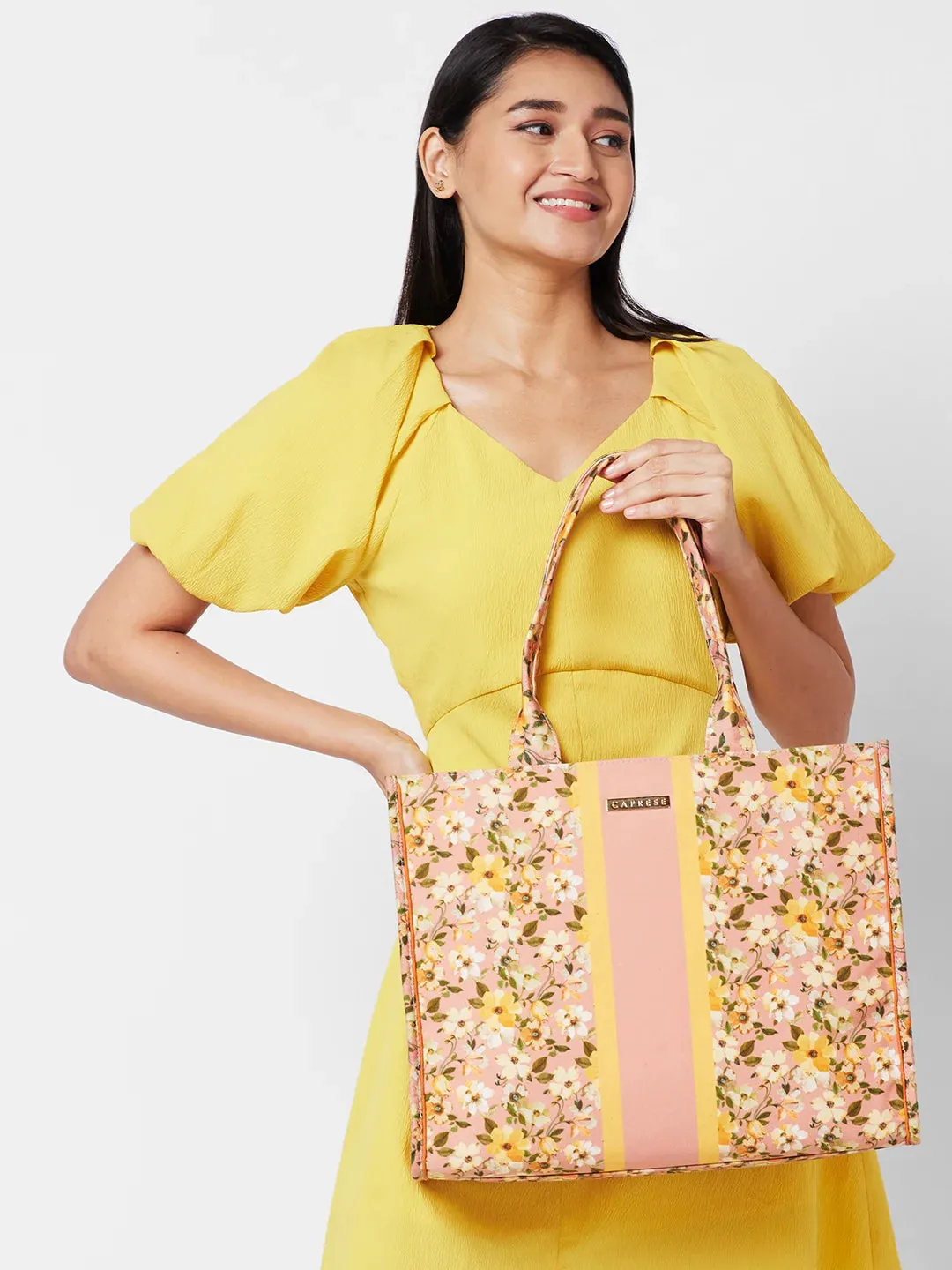 Caprese Orchid Tote  X Large Yellow
