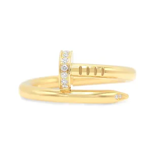Cartier Diamond Set Juste Un Clou Ring Size 54 - Yellow Gold