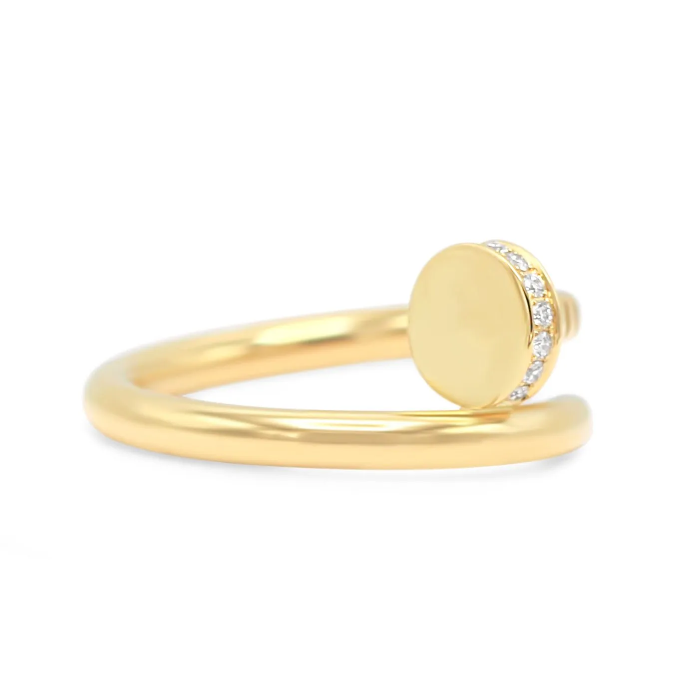 Cartier Diamond Set Juste Un Clou Ring Size 54 - Yellow Gold
