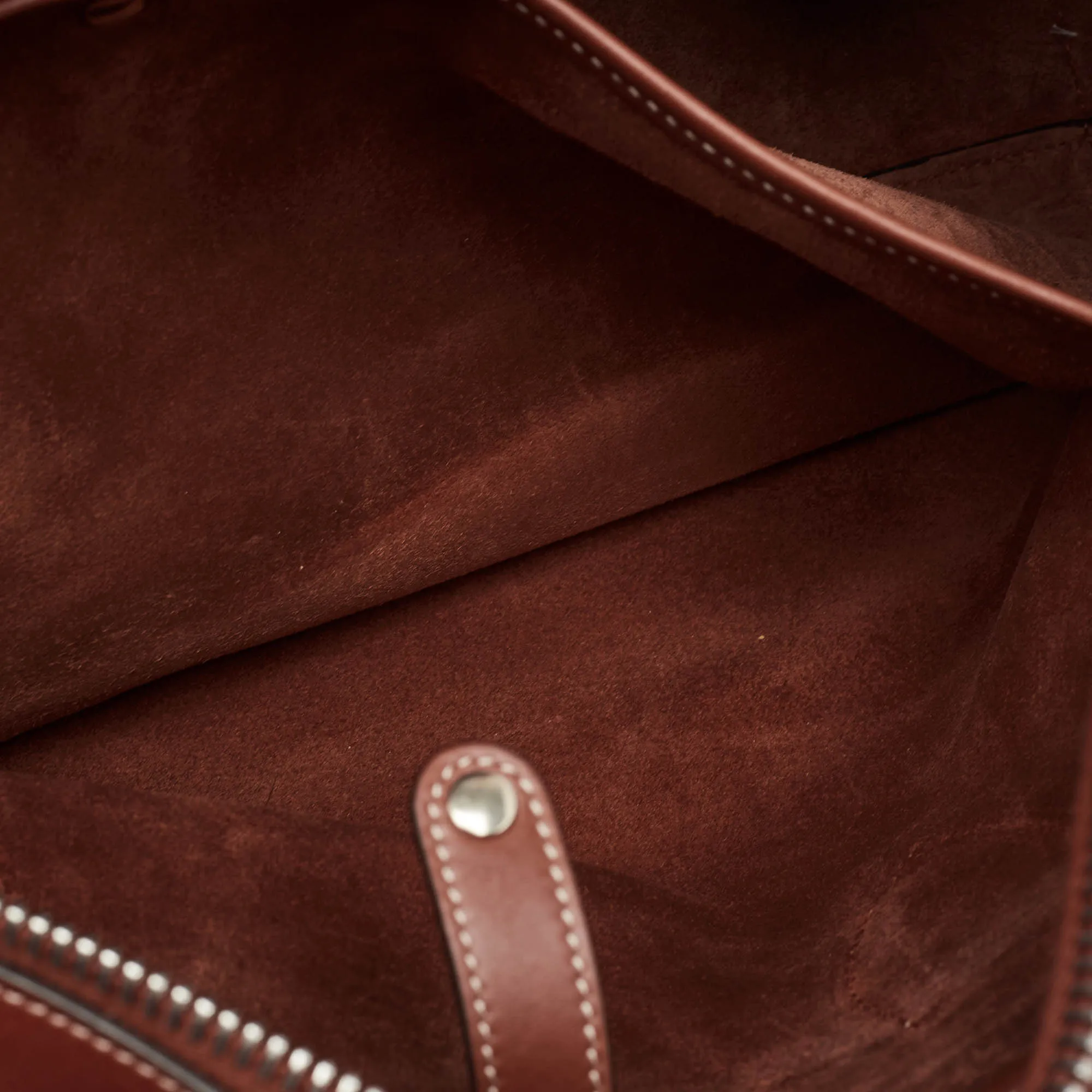 CELINE Brown Leather Medium Bowling Bag