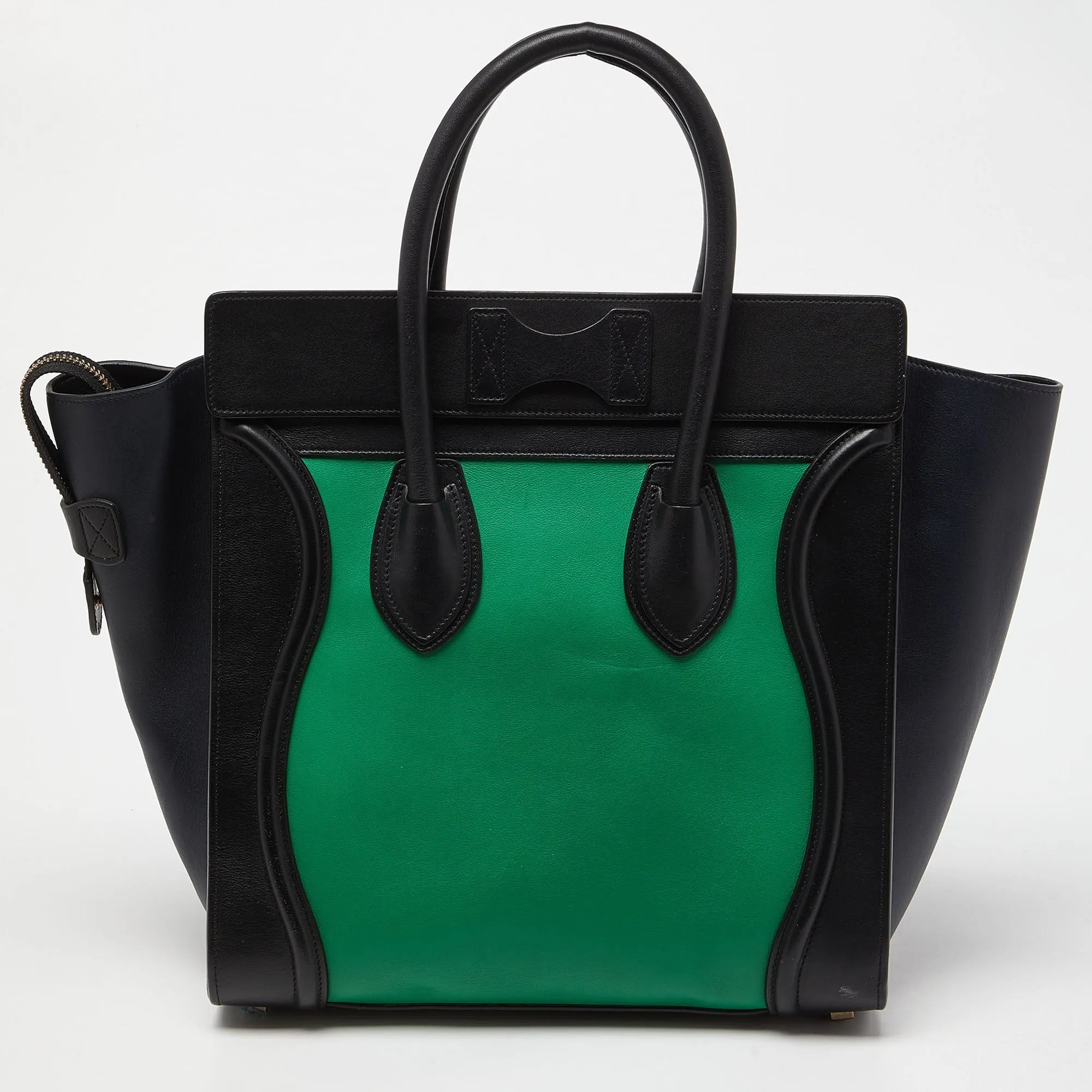 CELINE Tricolor Leather Mini Luggage Tote
